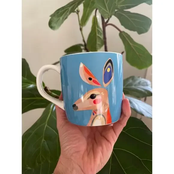 Maxwell & Williams: Pete Cromer Wildlife 12 oz. Ceramic Kangaroo Coffee Mug Cup - Picture 1 of 5